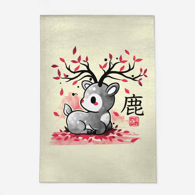 Japanese Deer In Autumn-None-Indoor-Rug-NemiMakeit