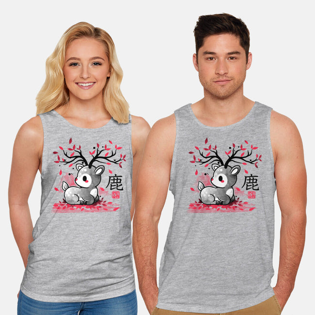 Japanese Deer In Autumn-Unisex-Basic-Tank-NemiMakeit