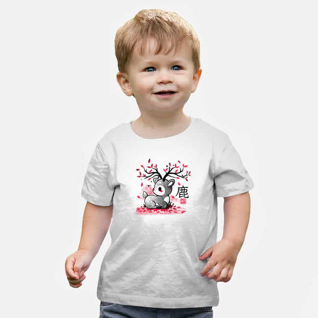 Japanese Deer In Autumn-Baby-Basic-Tee-NemiMakeit