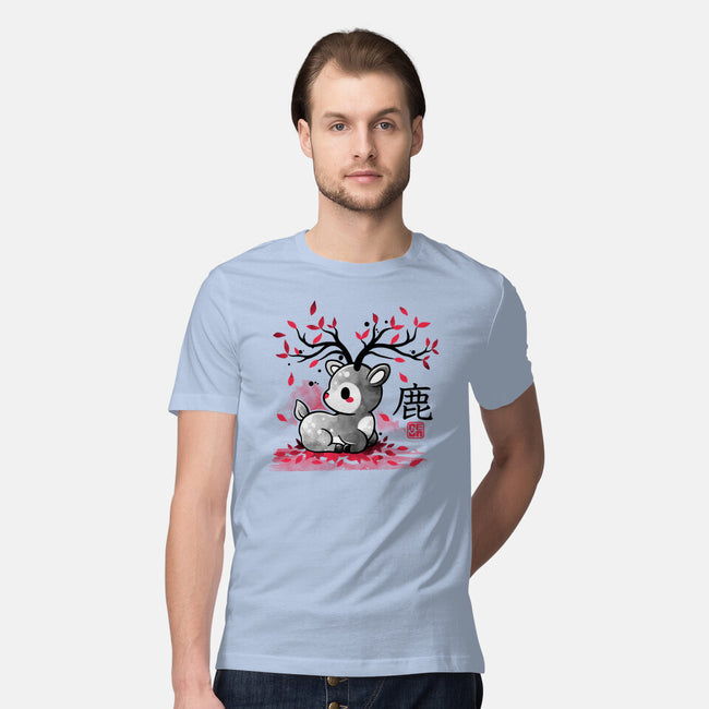 Japanese Deer In Autumn-Mens-Premium-Tee-NemiMakeit