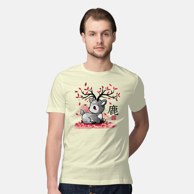 Japanese Deer In Autumn-Mens-Premium-Tee-NemiMakeit