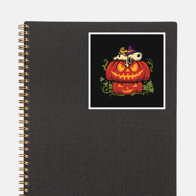 Beagle's Pumpkin House-None-Glossy-Sticker-erion_designs