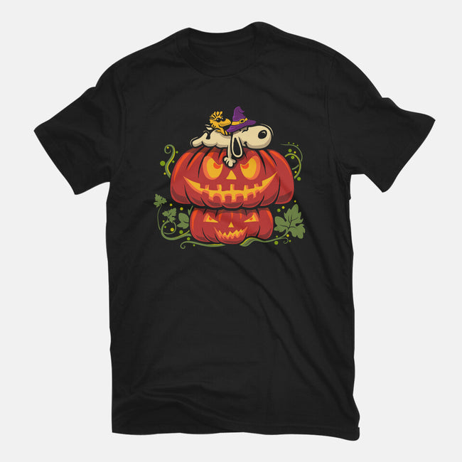 Beagle's Pumpkin House-Youth-Basic-Tee-erion_designs