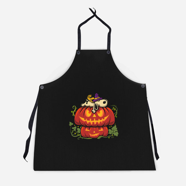 Beagle's Pumpkin House-Unisex-Kitchen-Apron-erion_designs