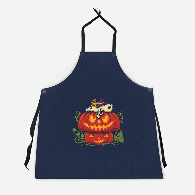 Beagle's Pumpkin House-Unisex-Kitchen-Apron-erion_designs