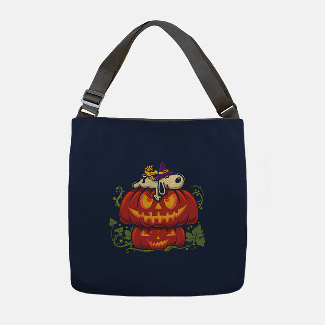 Beagle's Pumpkin House-None-Adjustable Tote-Bag-erion_designs