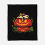 Beagle's Pumpkin House-None-Fleece-Blanket-erion_designs