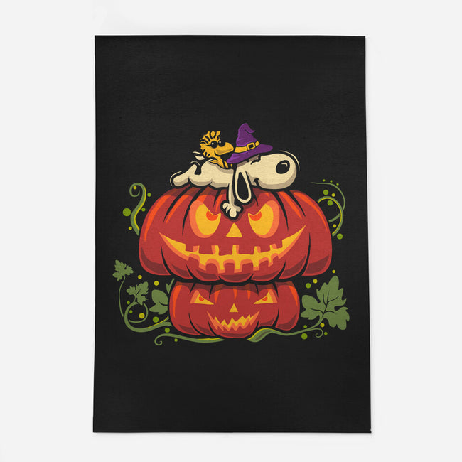 Beagle's Pumpkin House-None-Indoor-Rug-erion_designs