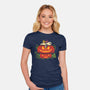 Beagle's Pumpkin House-Womens-Fitted-Tee-erion_designs