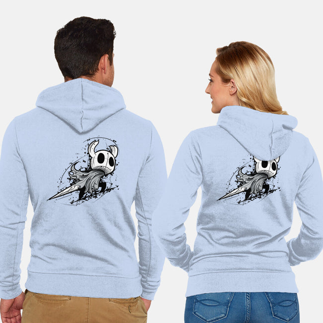 Hollow Sketch-Unisex-Zip-Up-Sweatshirt-nickzzarto