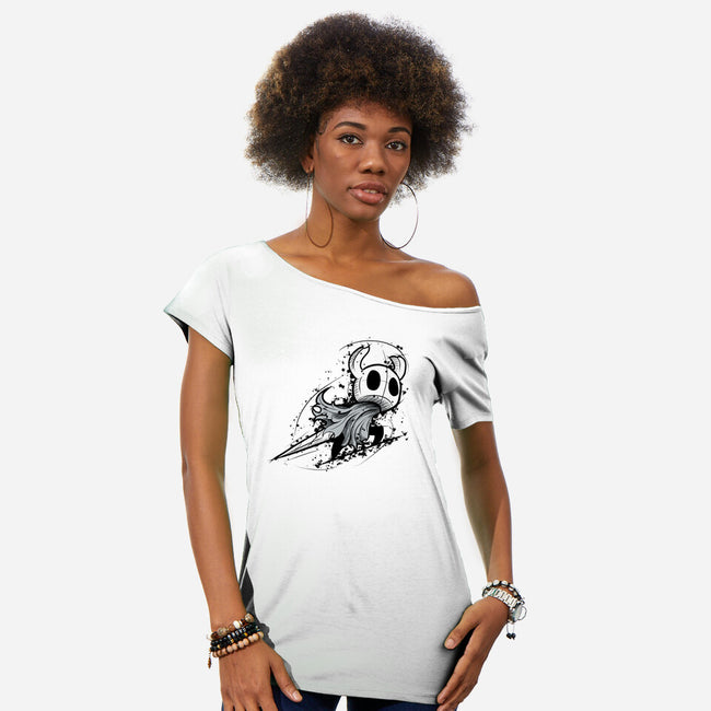 Hollow Sketch-Womens-Off Shoulder-Tee-nickzzarto