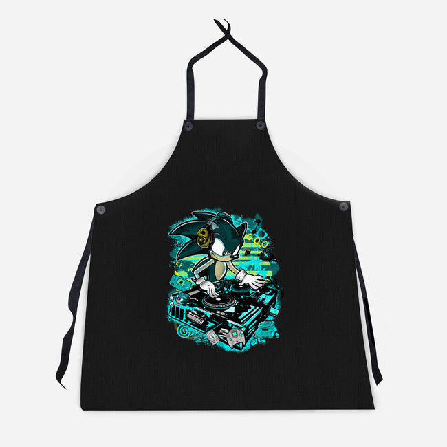 Speedin And Spinnin-Unisex-Kitchen-Apron-sonicdude242