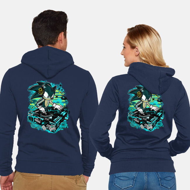 Speedin And Spinnin-Unisex-Zip-Up-Sweatshirt-sonicdude242