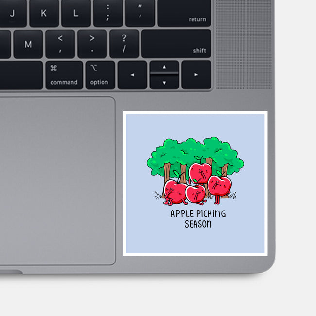 Apple Picking-None-Glossy-Sticker-Made With Awesome