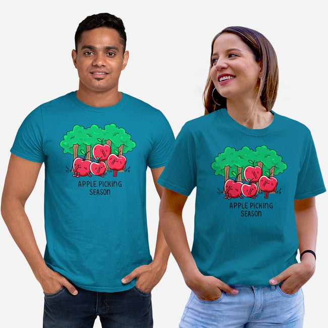 Apple Picking-Unisex-Basic-Tee-Made With Awesome