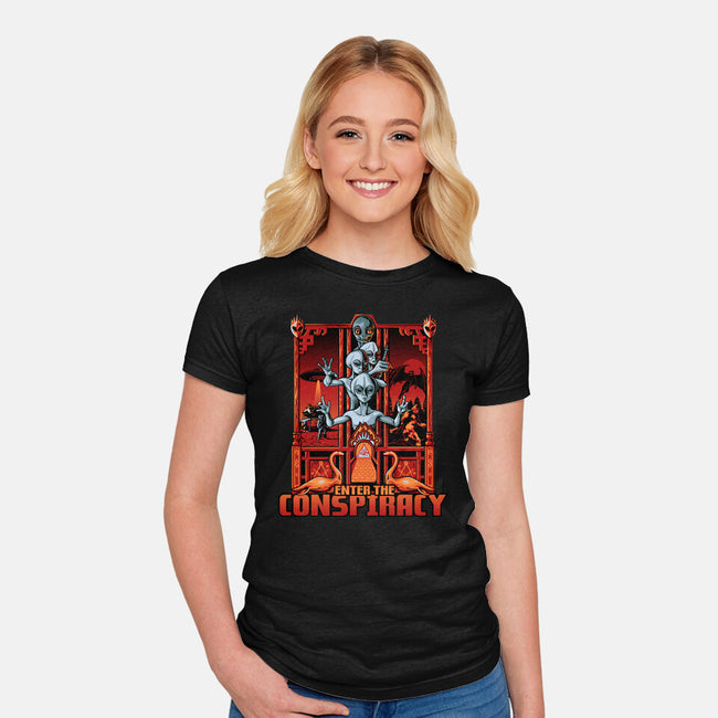 Enter The Conspiracy-Womens-Fitted-Tee-daobiwan