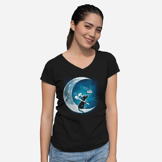 Dream Mouse-Womens-V-Neck-Tee-Vallina84