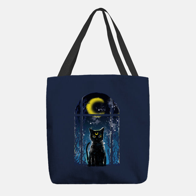 Moon Visitor-None-Basic Tote-Bag-kharmazero