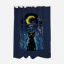 Moon Visitor-None-Polyester-Shower Curtain-kharmazero