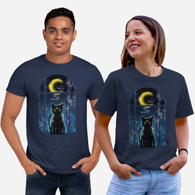 Moon Visitor-Unisex-Basic-Tee-kharmazero