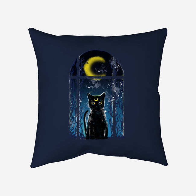 Moon Visitor-None-Removable Cover-Throw Pillow-kharmazero