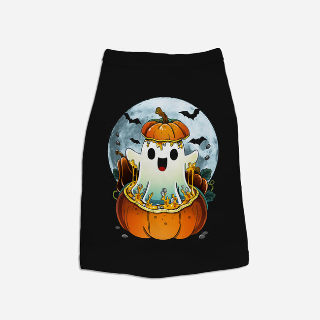 Halloween Ghost-Dog-Basic-Pet Tank-Vallina84