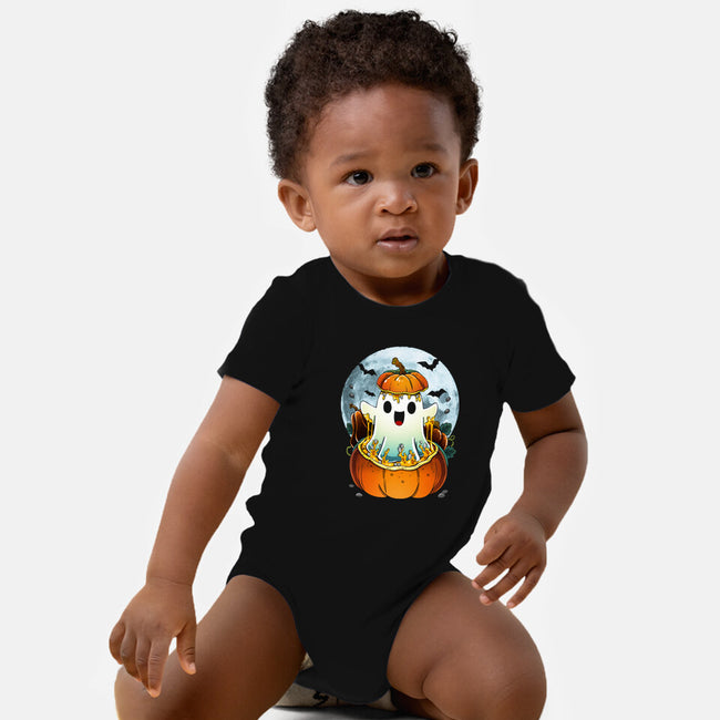 Halloween Ghost-Baby-Basic-Onesie-Vallina84