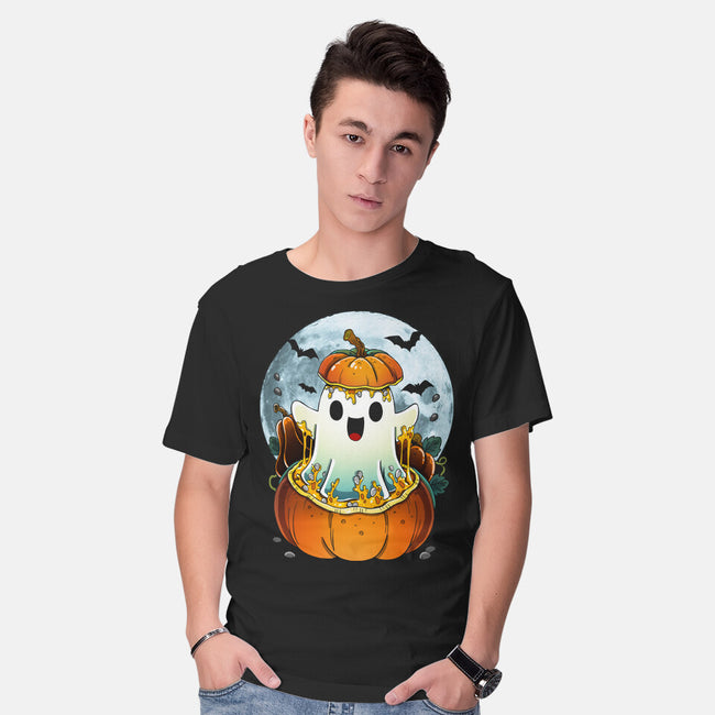 Halloween Ghost-Mens-Basic-Tee-Vallina84