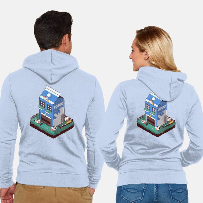 Milk Farm Kawaii Game-Unisex-Zip-Up-Sweatshirt-tobefonseca