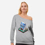 Milk Farm Kawaii Game-Womens-Off Shoulder-Sweatshirt-tobefonseca