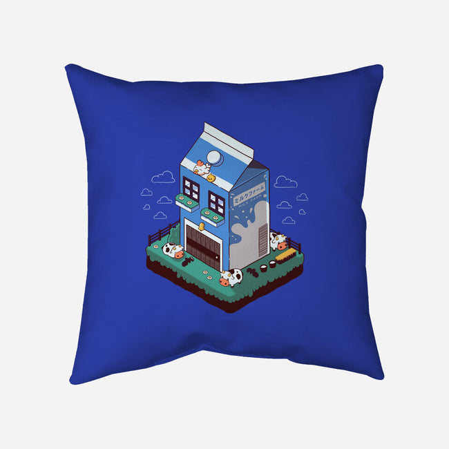 Milk Farm Kawaii Game-None-Removable Cover-Throw Pillow-tobefonseca