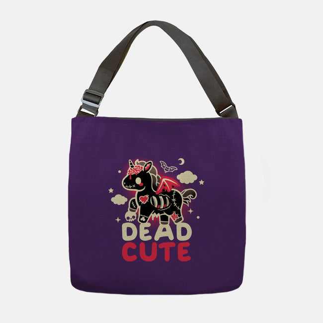 Dead Cute Unicorn-None-Adjustable Tote-Bag-NemiMakeit