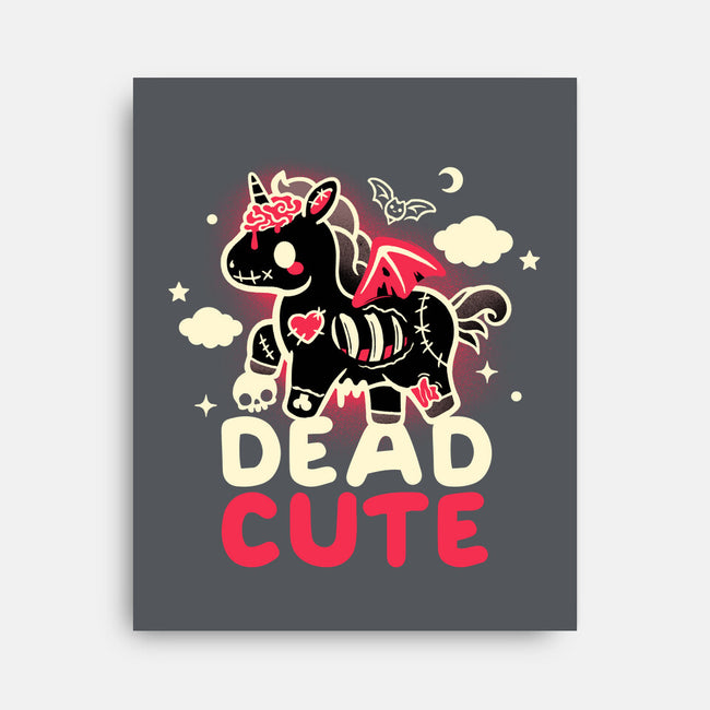 Dead Cute Unicorn-None-Stretched-Canvas-NemiMakeit