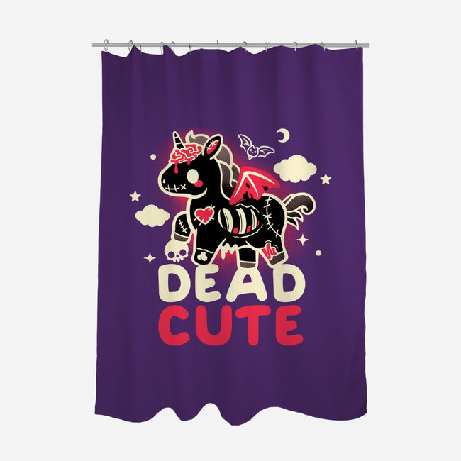 Dead Cute Unicorn-None-Polyester-Shower Curtain-NemiMakeit