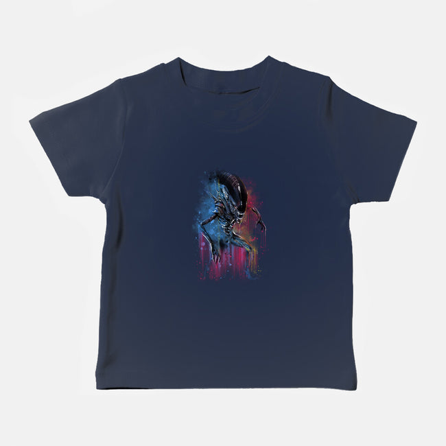 Alien Watercolor-Baby-Basic-Tee-zascanauta