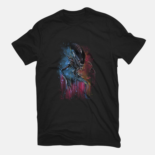 Alien Watercolor-Womens-Fitted-Tee-zascanauta