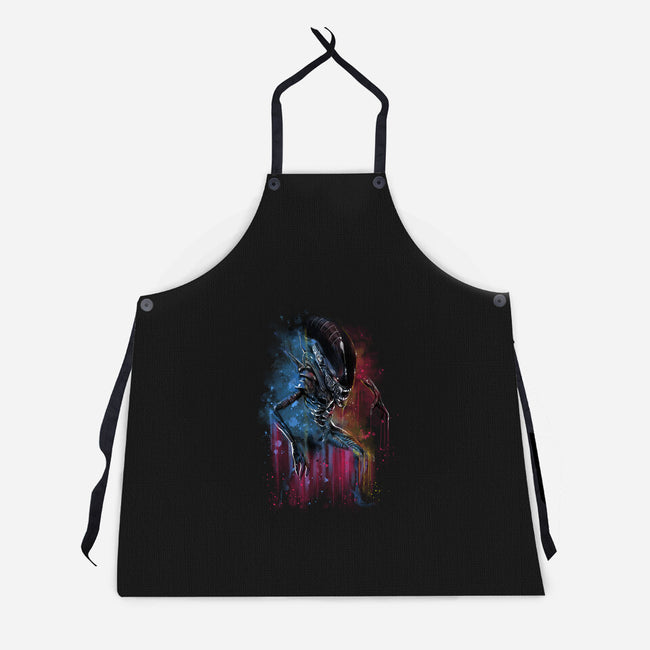 Alien Watercolor-Unisex-Kitchen-Apron-zascanauta