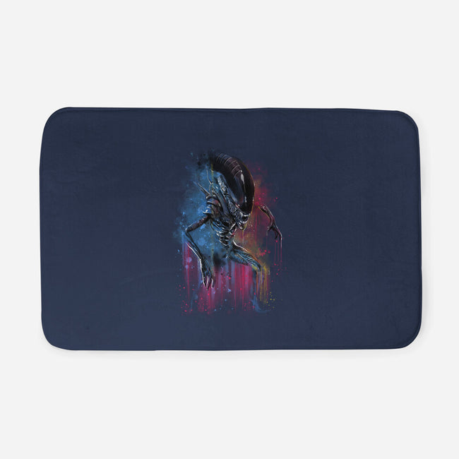 Alien Watercolor-None-Memory Foam-Bath Mat-zascanauta