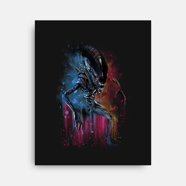 Alien Watercolor-None-Stretched-Canvas-zascanauta