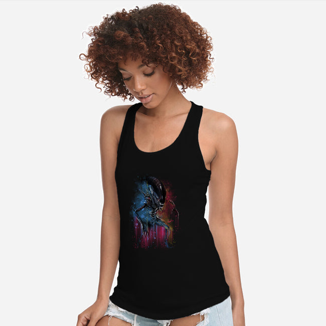 Alien Watercolor-Womens-Racerback-Tank-zascanauta