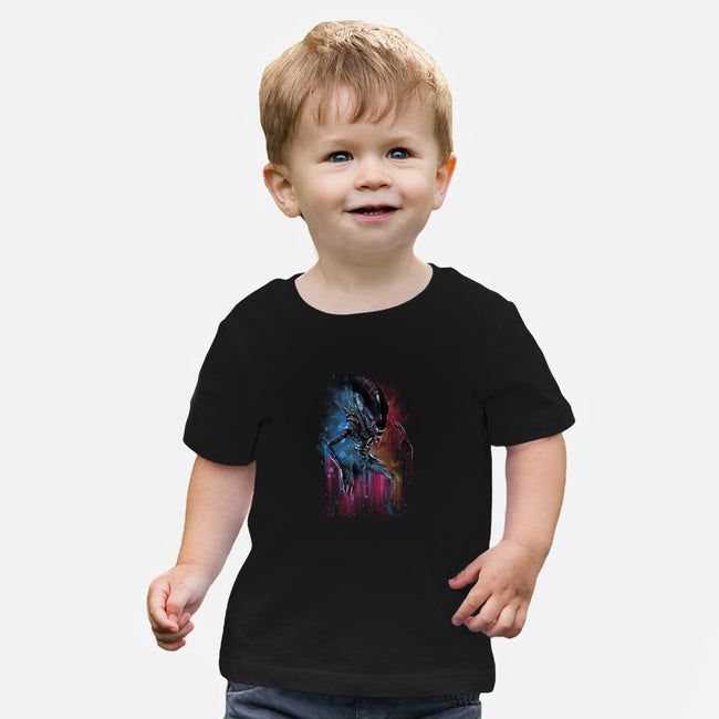 Alien Watercolor-Baby-Basic-Tee-zascanauta