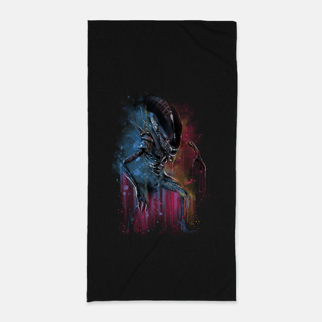 Alien Watercolor-None-Beach-Towel-zascanauta