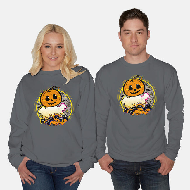 Ghostly CAThering-Unisex-Crew Neck-Sweatshirt-bloomgrace28