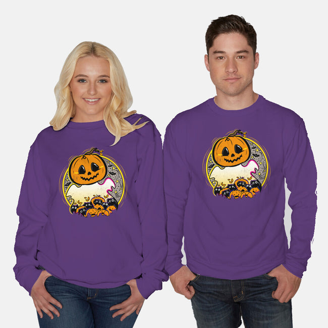 Ghostly CAThering-Unisex-Crew Neck-Sweatshirt-bloomgrace28