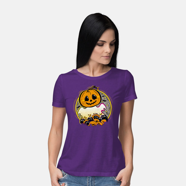 Ghostly CAThering-Womens-Basic-Tee-bloomgrace28