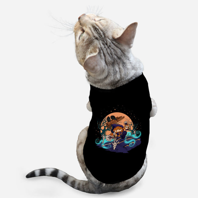 Jack Goes Trick Or Treating-Cat-Basic-Pet Tank-artyx