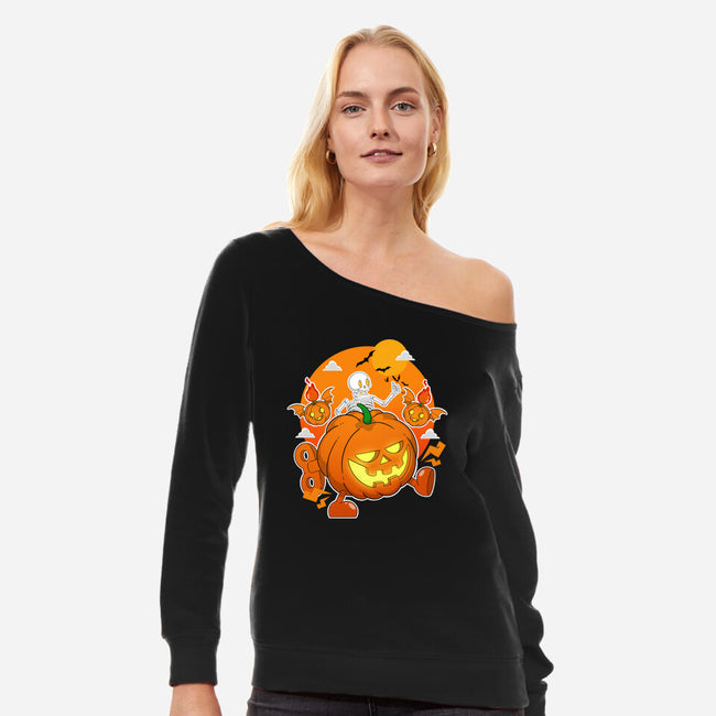 Halloween Parade-Womens-Off Shoulder-Sweatshirt-Tri haryadi