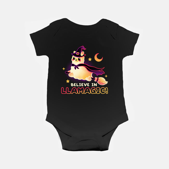 Believe In llamagic-Baby-Basic-Onesie-NemiMakeit