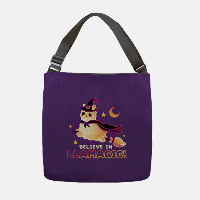 Believe In llamagic-None-Adjustable Tote-Bag-NemiMakeit