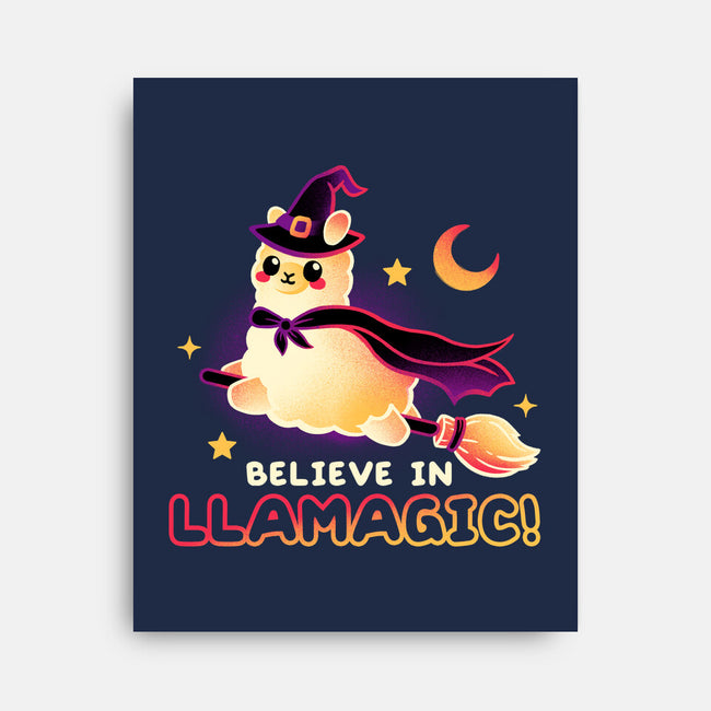 Believe In llamagic-None-Stretched-Canvas-NemiMakeit